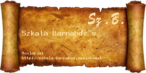 Szkala Barnabás névjegykártya