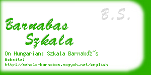 barnabas szkala business card